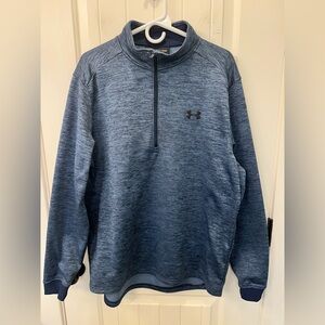 Under Armour Men's XL Blue ColdGear 1/4 Zip Pullover Loose Fit